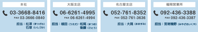 お問い合せ先電話番号